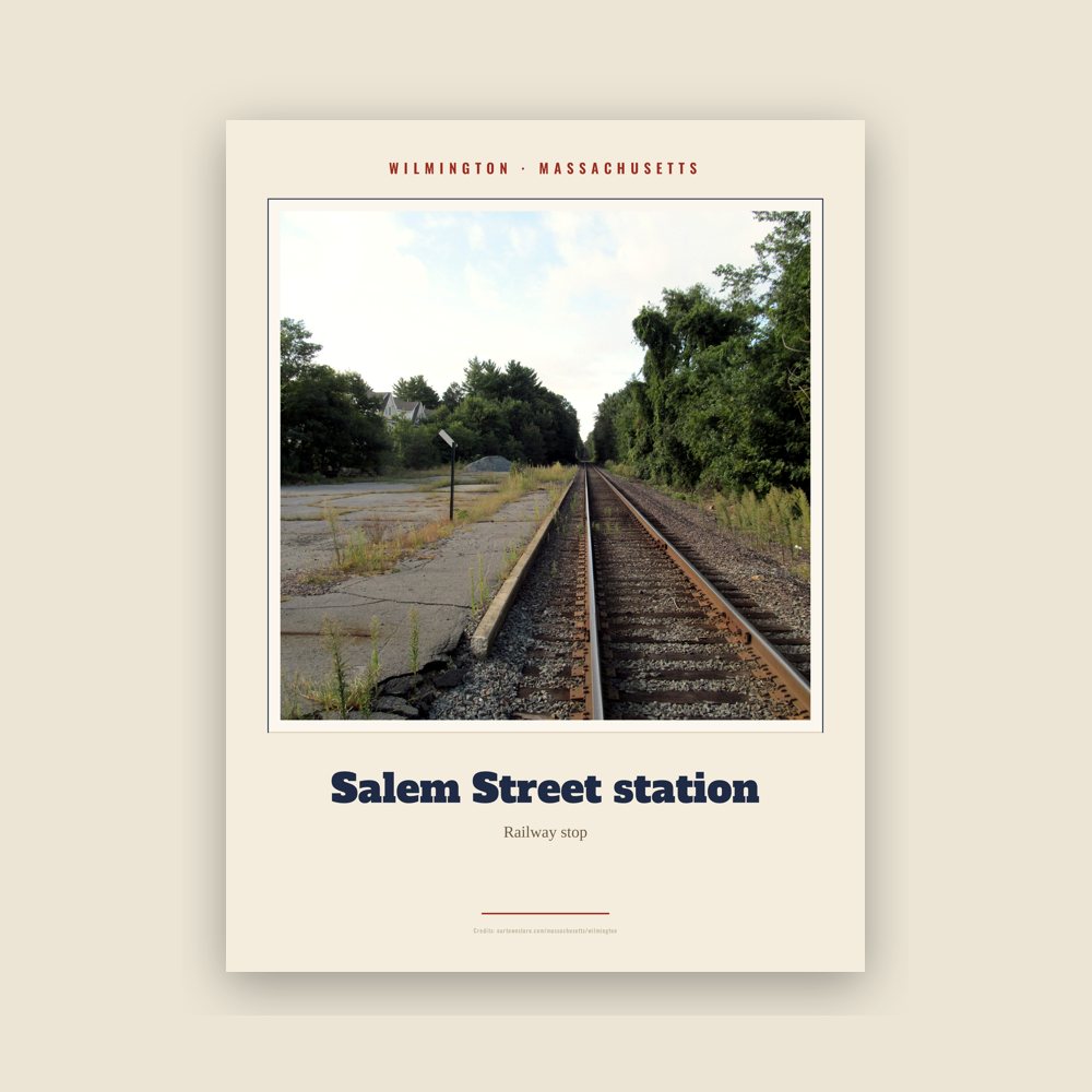Wilmington Salem Street station Landmark Print
