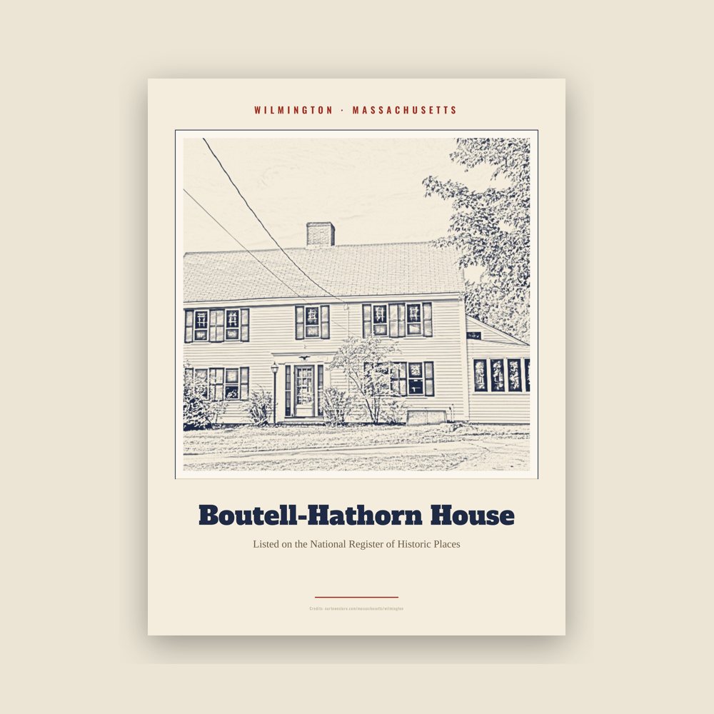Wilmington Boutell-Hathorn House Landmark Print