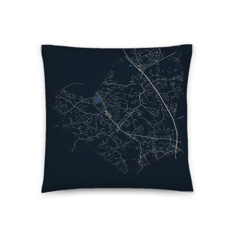 Wilmington Map Throw Pillow