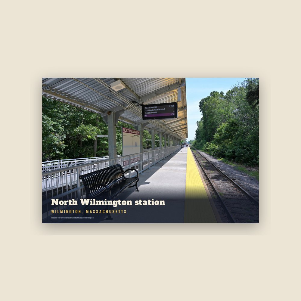 Wilmington North Wilmington station Postcard