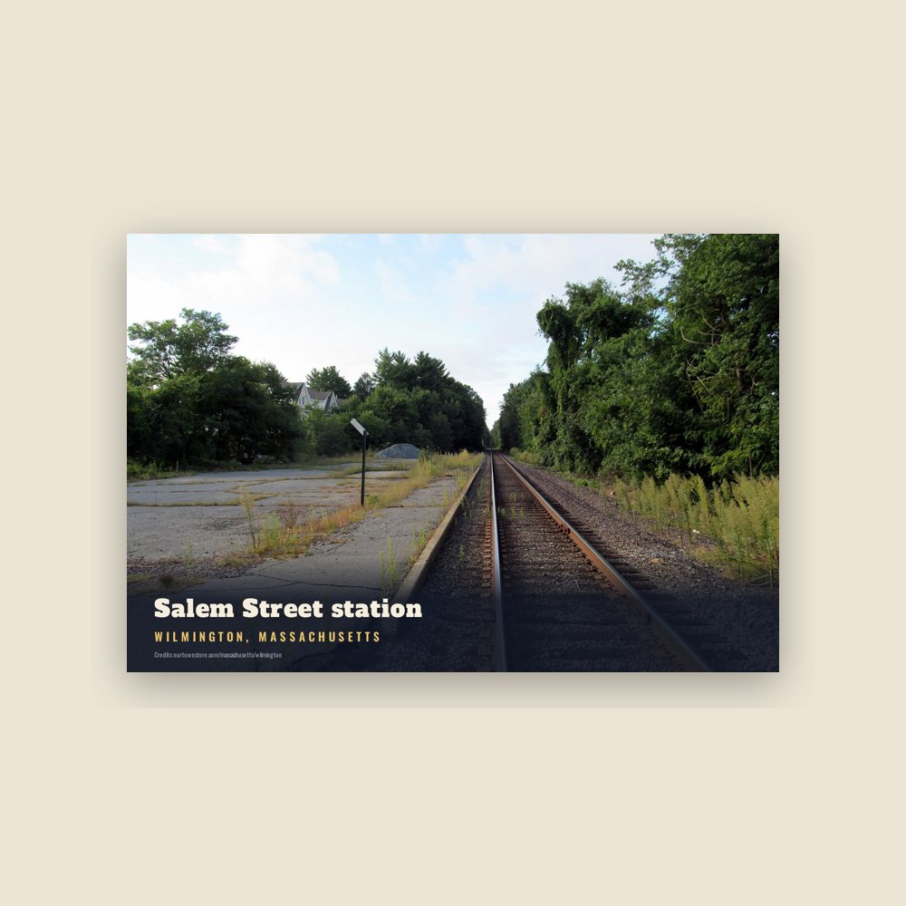Wilmington Salem Street station Postcard