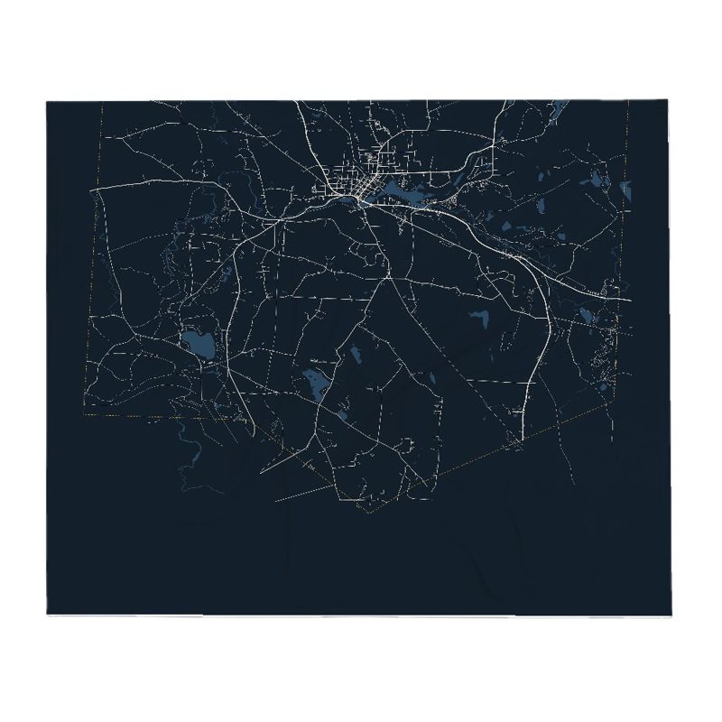 Winchendon Street Map Throw Blanket