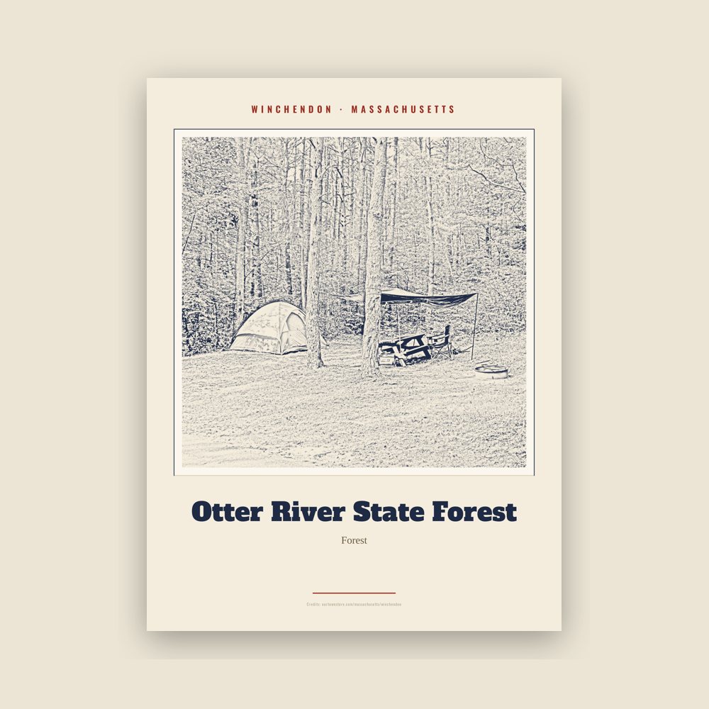 Winchendon Otter River State Forest Landmark Print