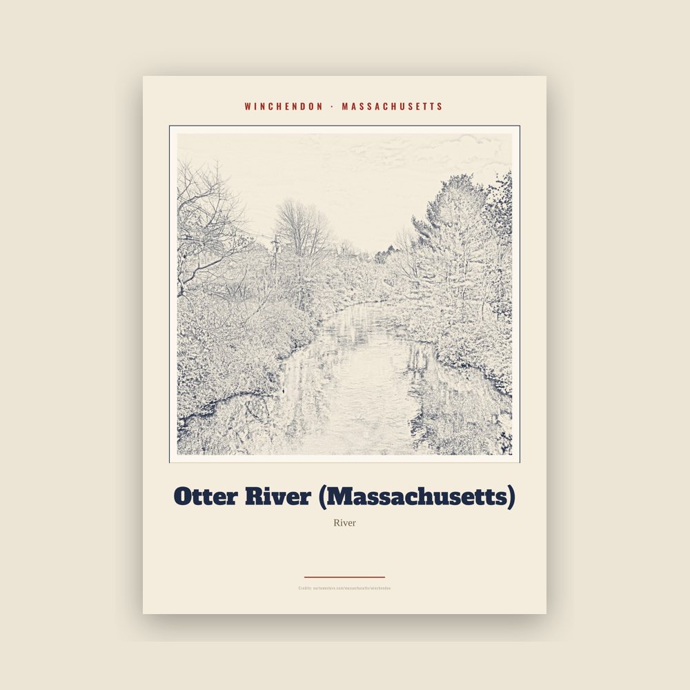 Winchendon Otter River (Massachusetts) Landmark Print