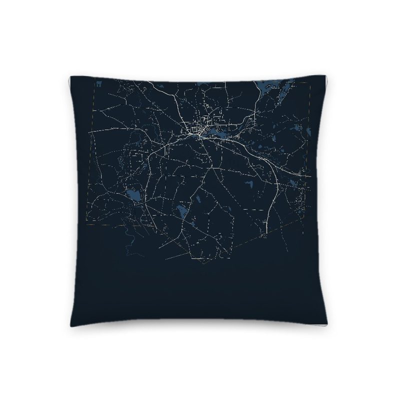 Winchendon Map Throw Pillow