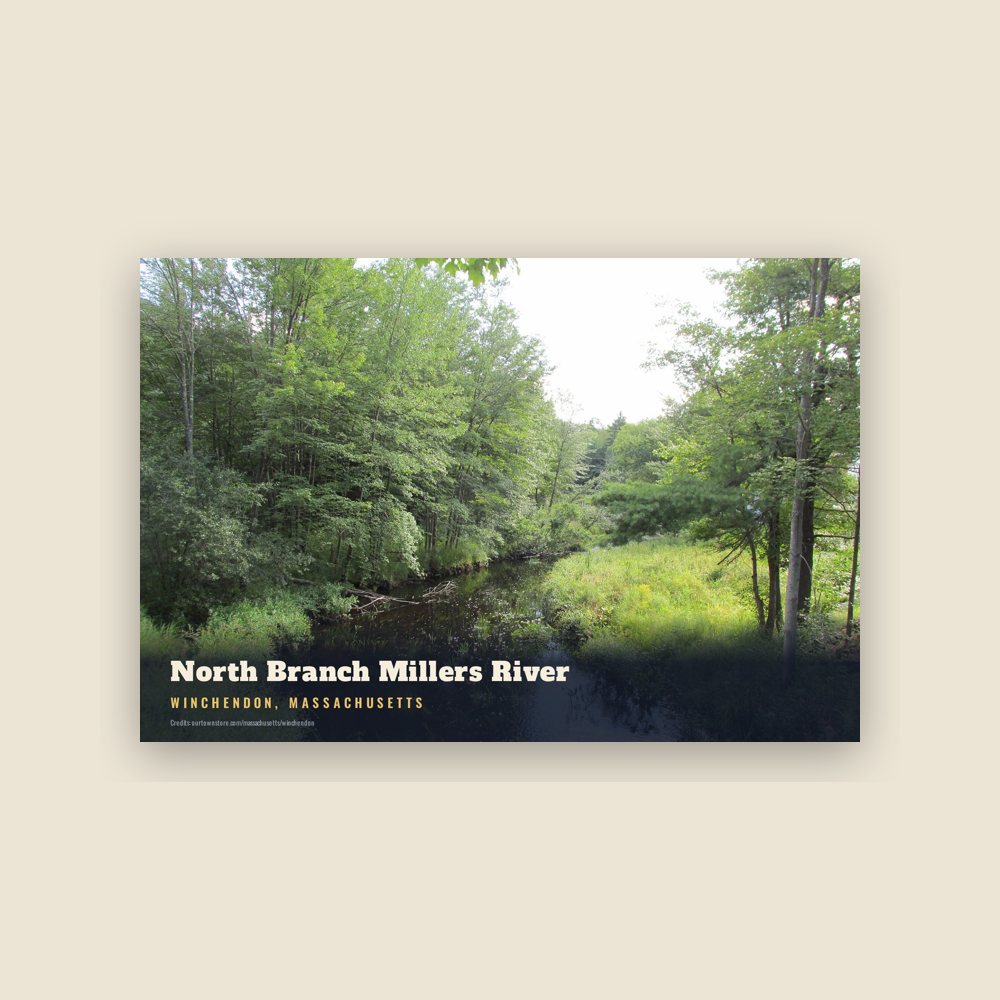 Winchendon North Branch Millers River Postcard