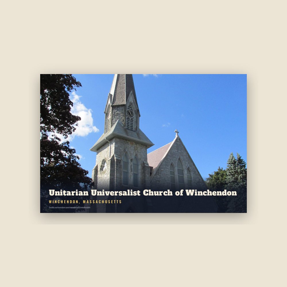 Winchendon Unitarian Universalist Church of Winchendon Postcard