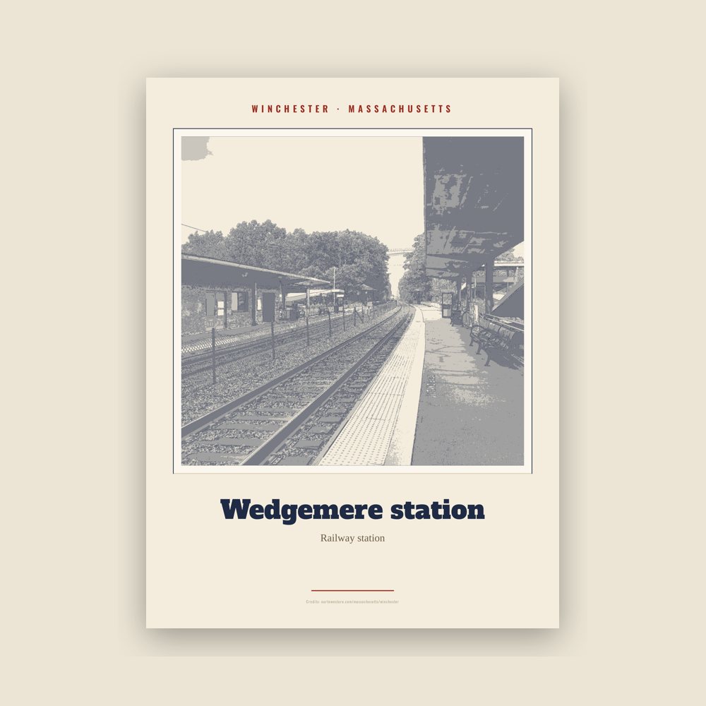 Winchester Wedgemere station Landmark Print
