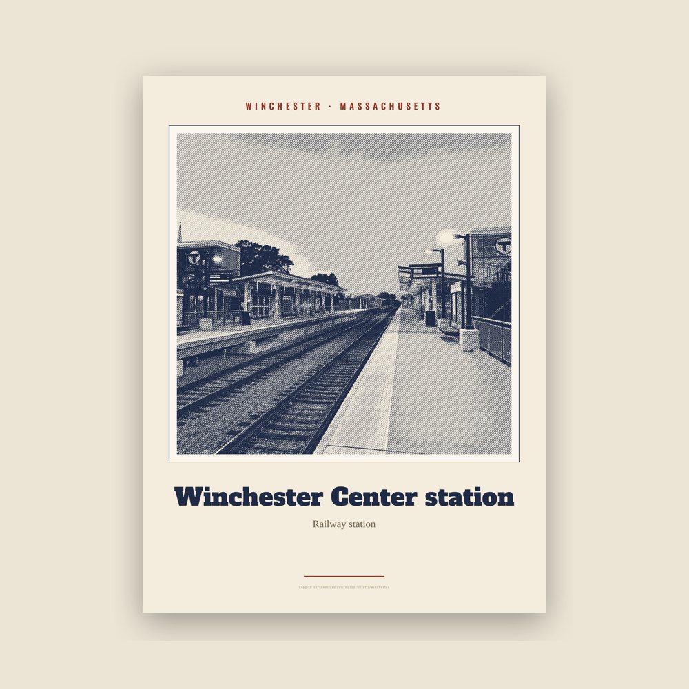 Winchester Winchester Center station Landmark Print