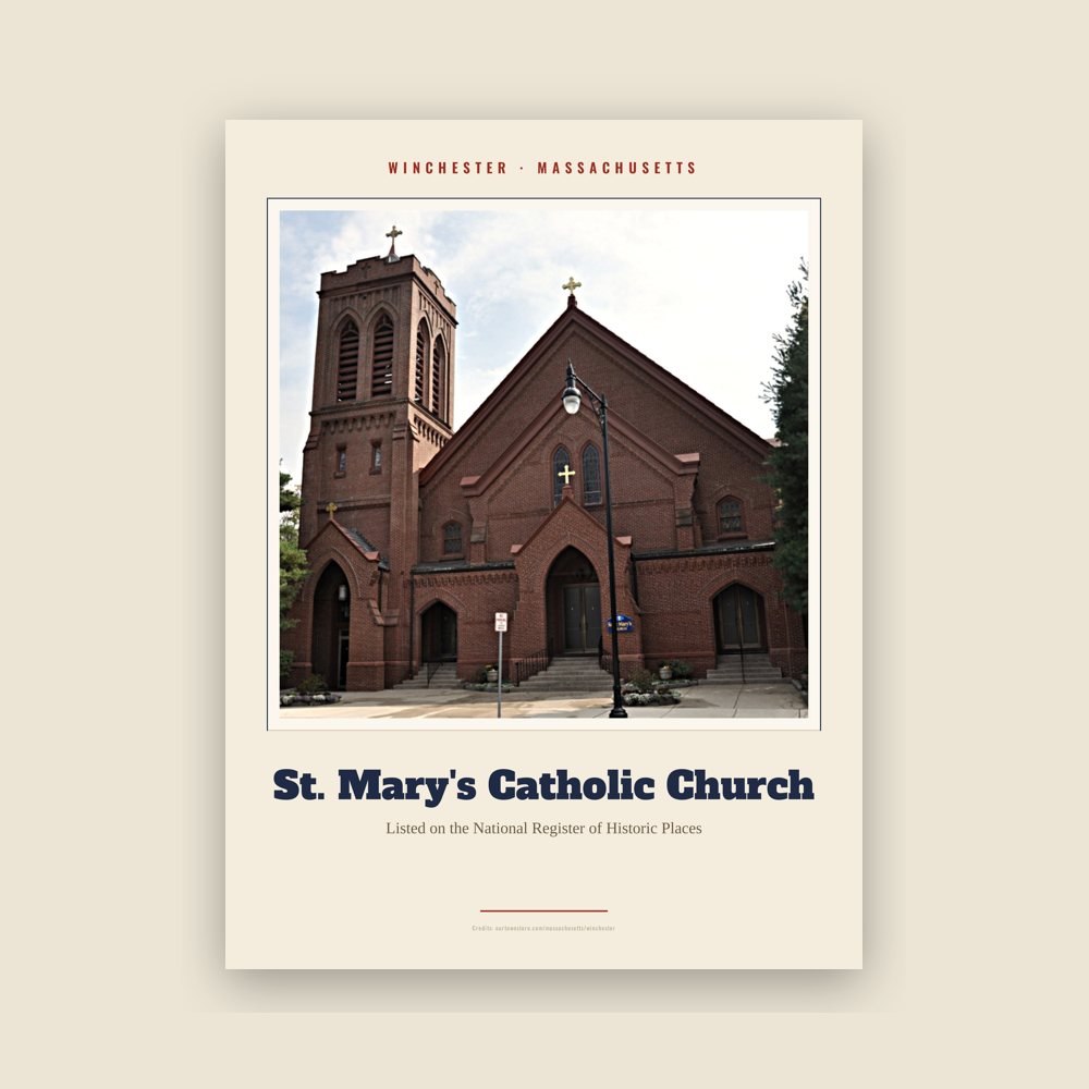Winchester St. Mary's Catholic Church Landmark Print