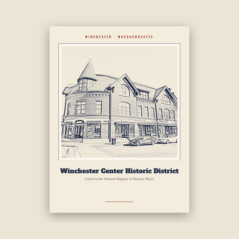 Winchester Winchester Center Historic District Landmark Print