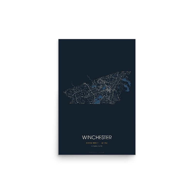Winchester Street Map Poster · Midnight