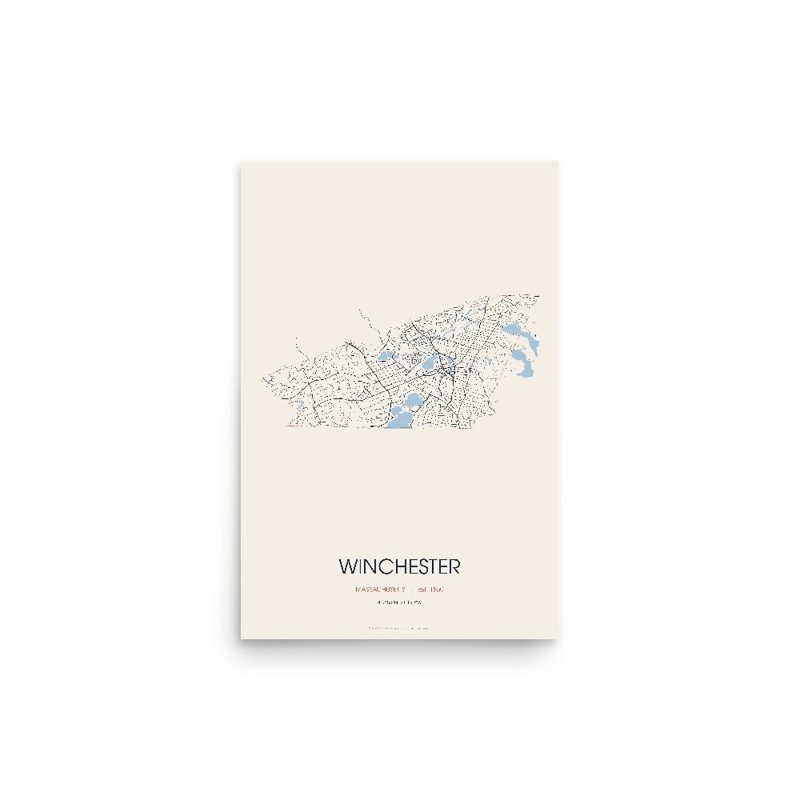 Winchester Street Map Poster · Linen