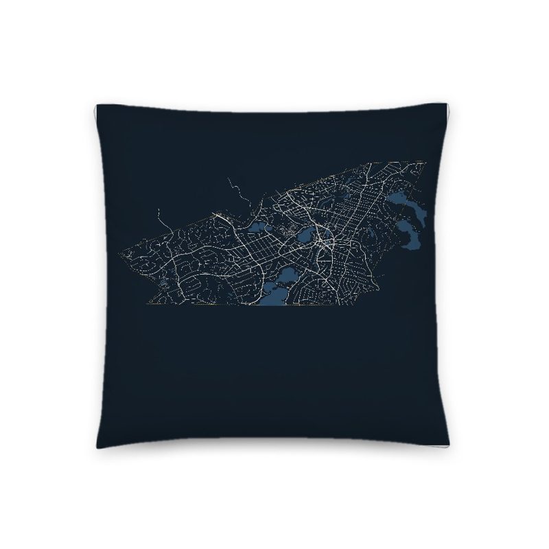 Winchester Map Throw Pillow