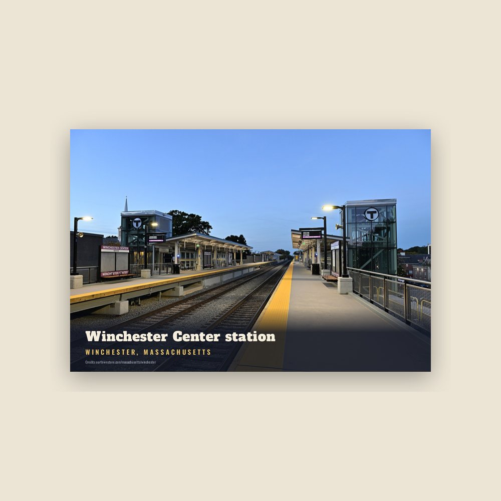 Winchester Winchester Center station Postcard