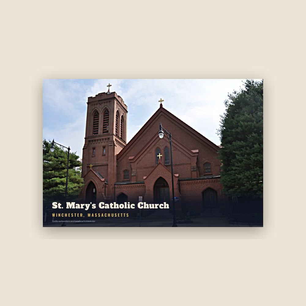 Winchester St. Mary's Catholic Church Postcard