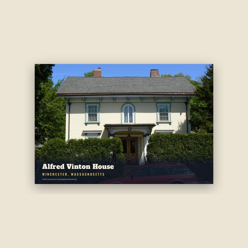 Winchester Alfred Vinton House Postcard