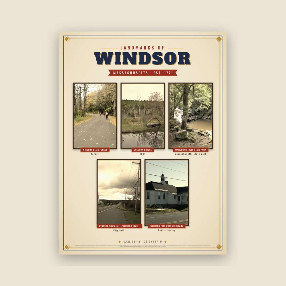 Windsor Landmarks Photo Poster
