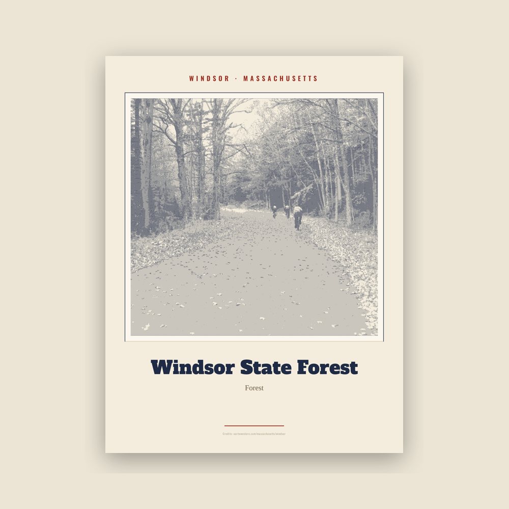 Windsor Windsor State Forest Landmark Print