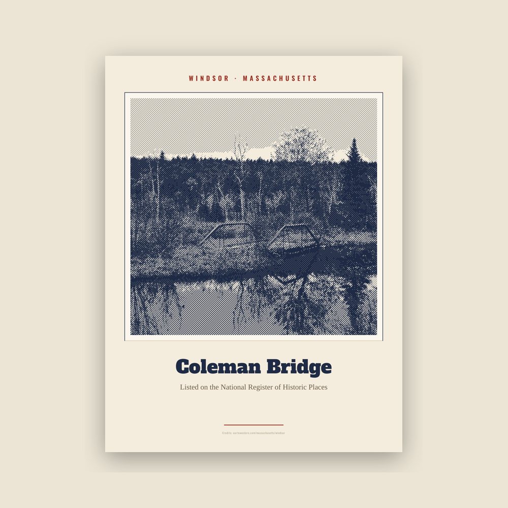 Windsor Coleman Bridge Landmark Print