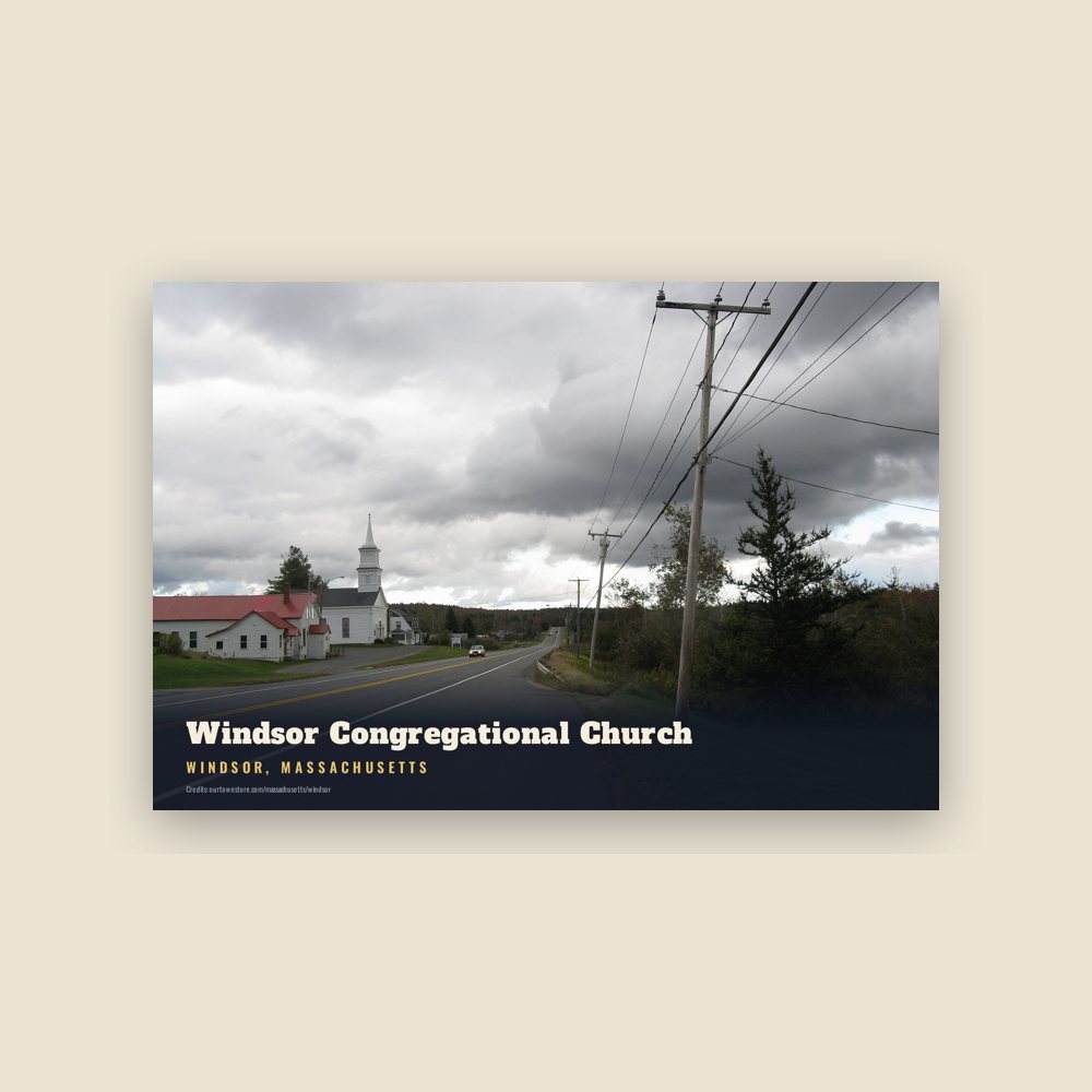 Windsor Windsor Congregational Church Postcard