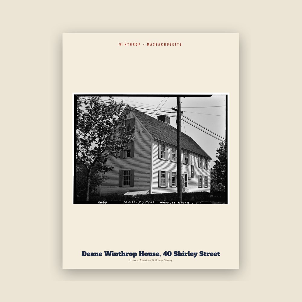 Winthrop Deane Winthrop House, 40 Shirley Street Archive Print