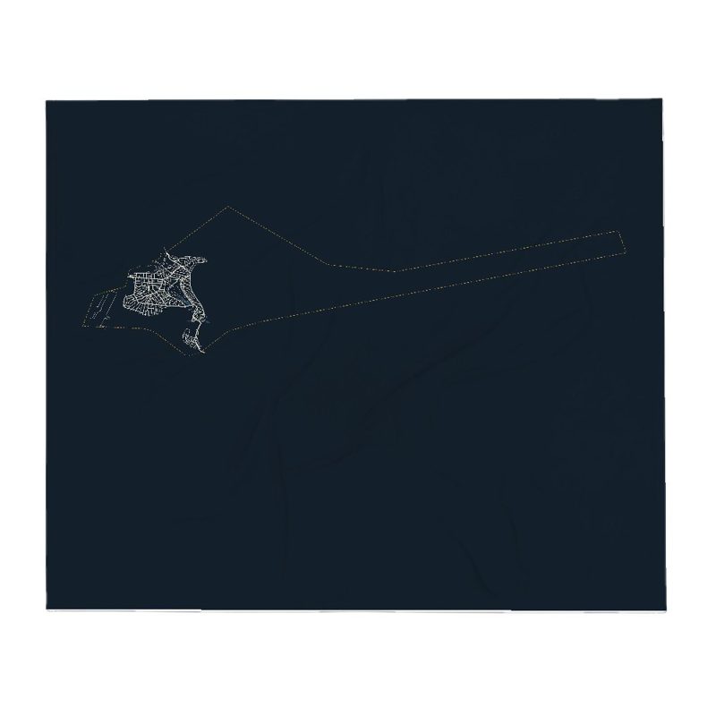 Winthrop Street Map Throw Blanket