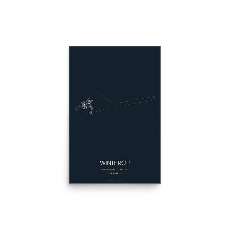 Winthrop Street Map Poster · Midnight