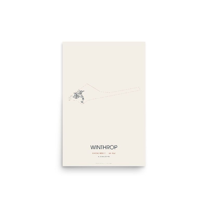 Winthrop Street Map Poster · Linen
