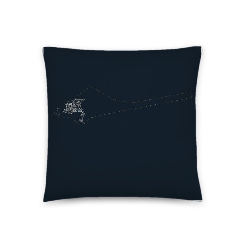 Winthrop Map Throw Pillow