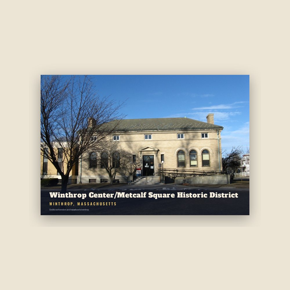 Winthrop Winthrop Center/Metcalf Square Historic District Postcard