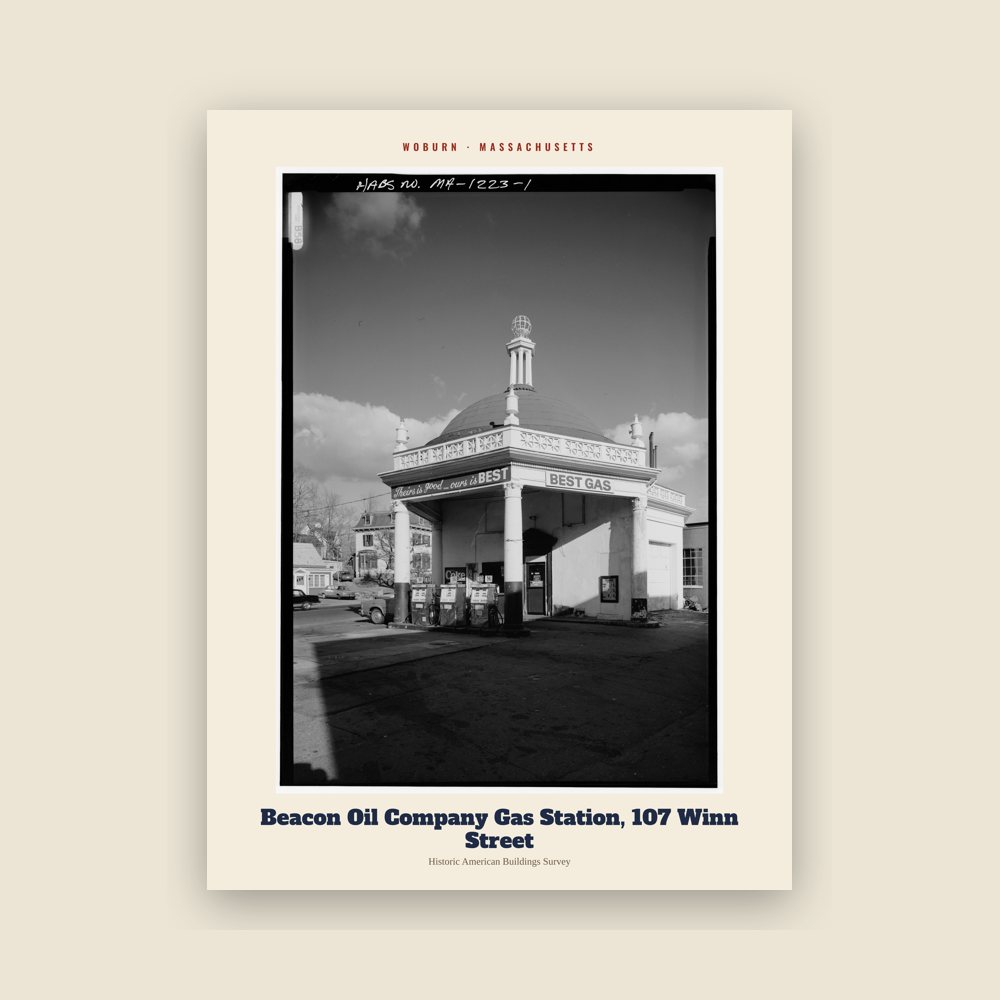 Woburn Beacon Oil Company Gas Station, 107 Winn Street Archive Print
