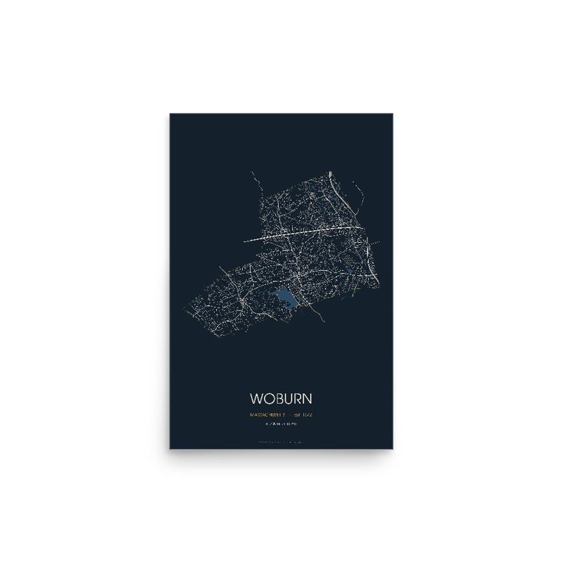Woburn Street Map Poster · Midnight