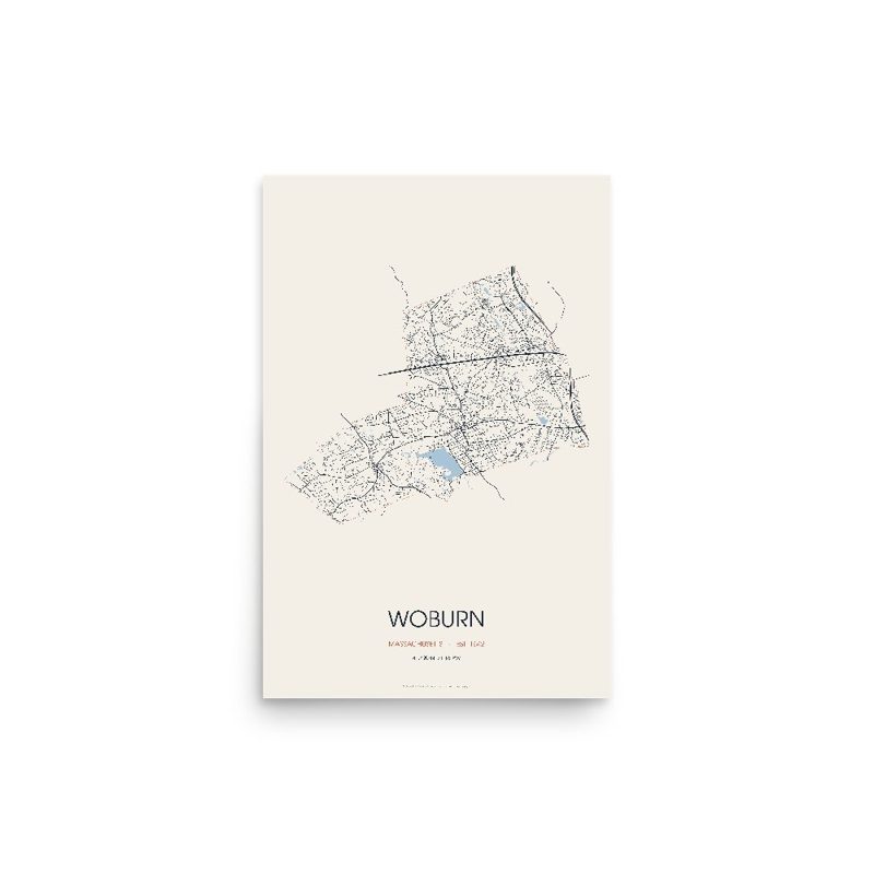Woburn Street Map Poster · Linen