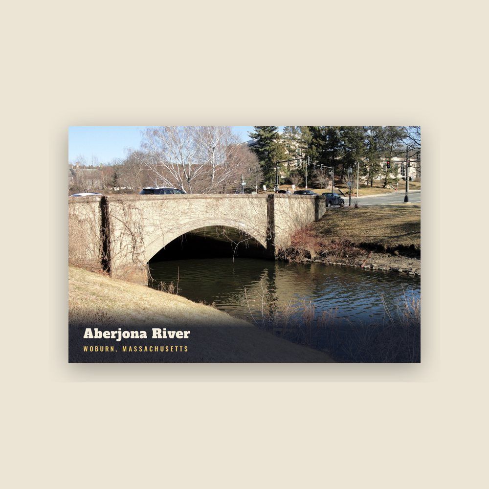 Woburn Aberjona River Postcard