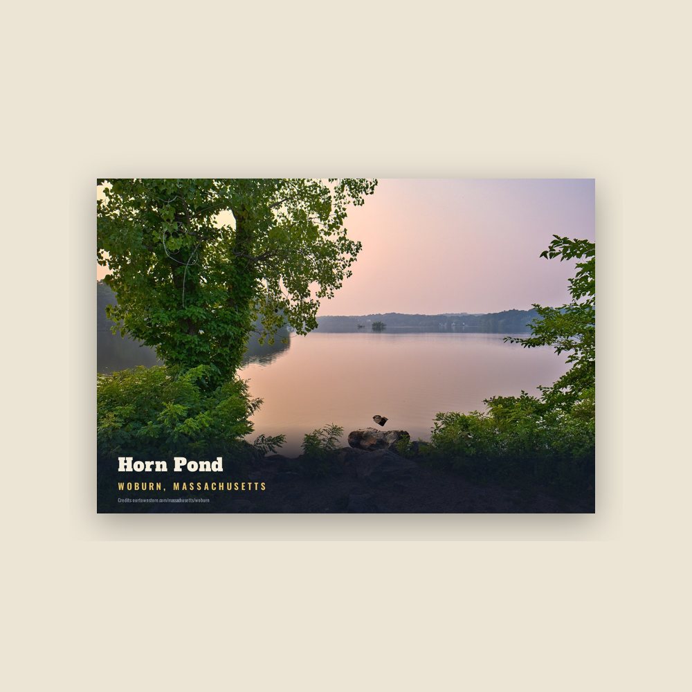 Woburn Horn Pond Postcard