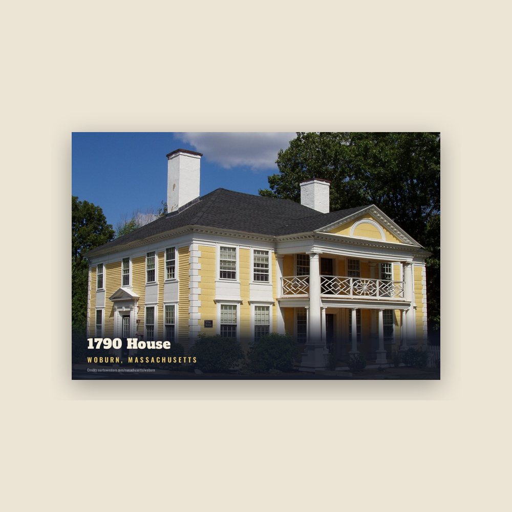 Woburn 1790 House Postcard