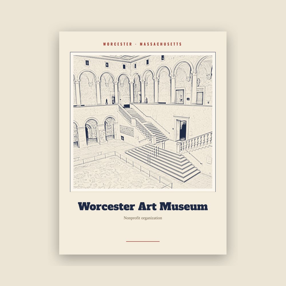Worcester Worcester Art Museum Landmark Print