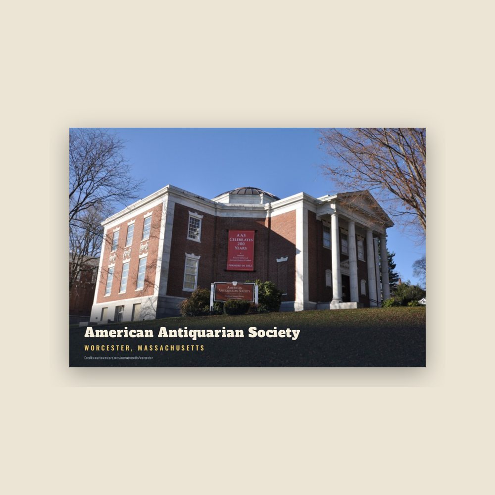Worcester American Antiquarian Society Postcard