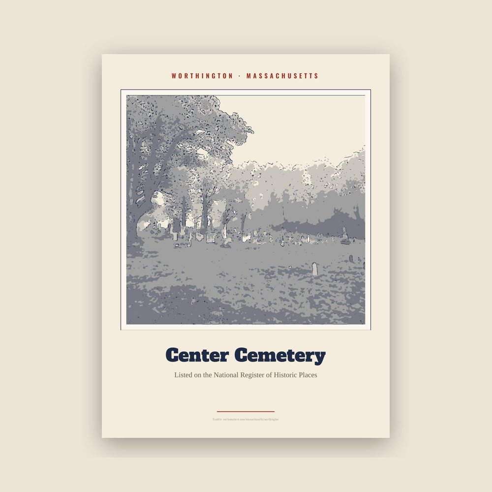 Worthington Center Cemetery Landmark Print