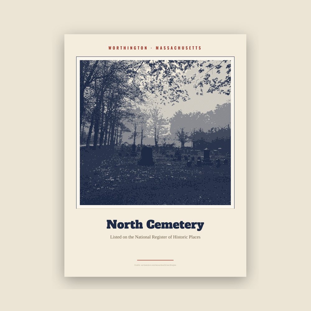 Worthington North Cemetery Landmark Print