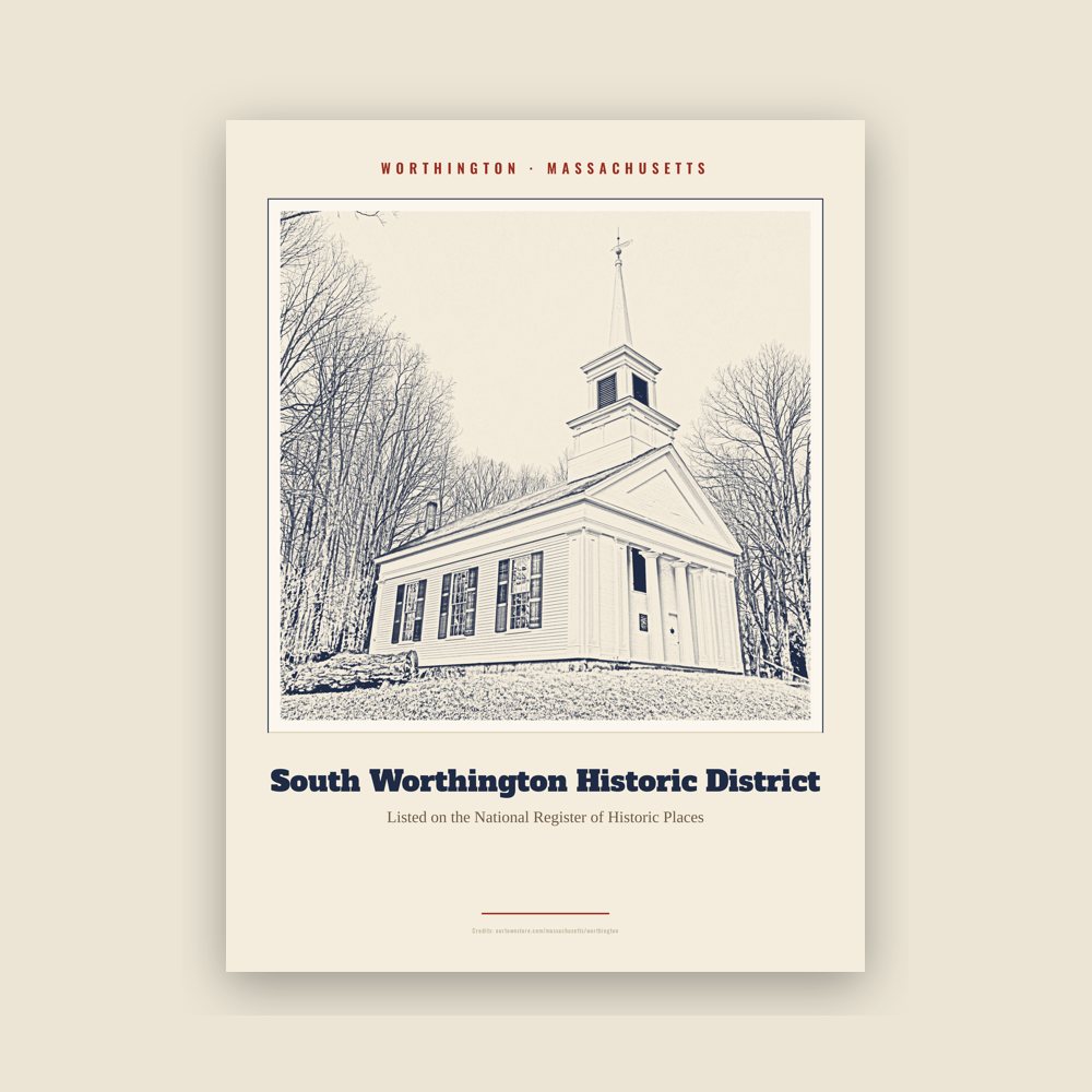 Worthington South Worthington Historic District Landmark Print