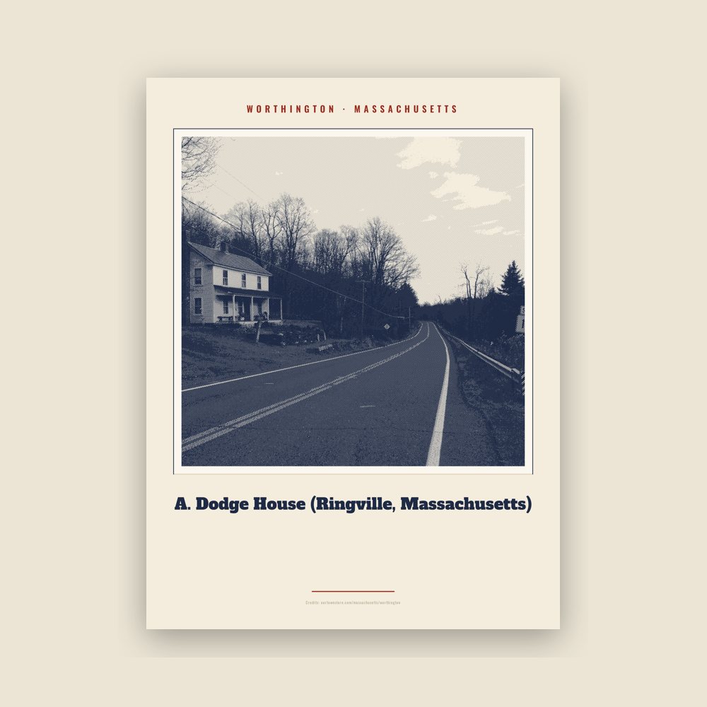 Worthington A. Dodge House (Ringville, Massachusetts) Landmark Print