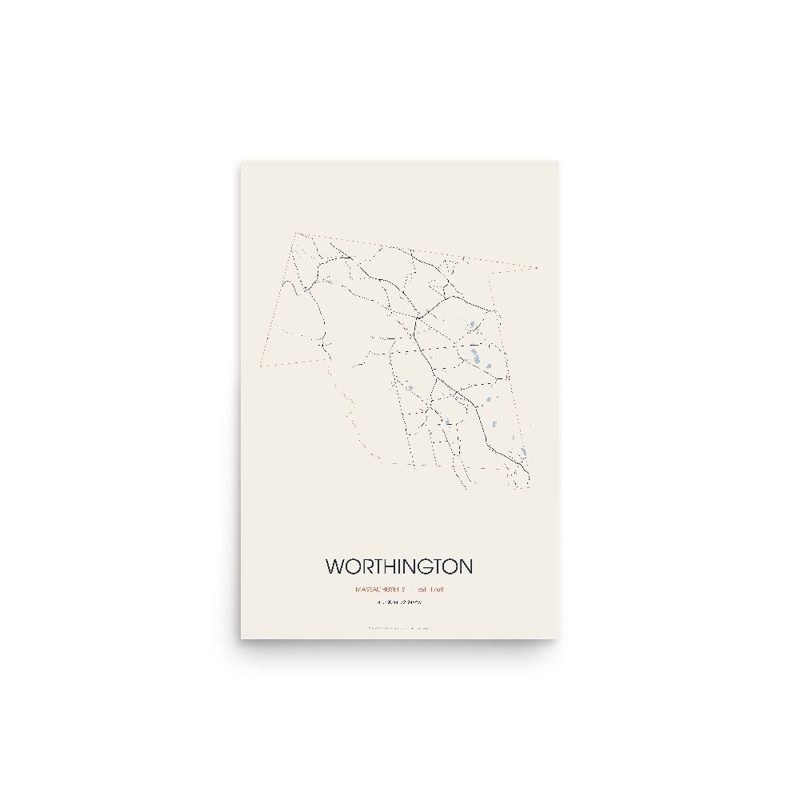Worthington Street Map Poster · Linen