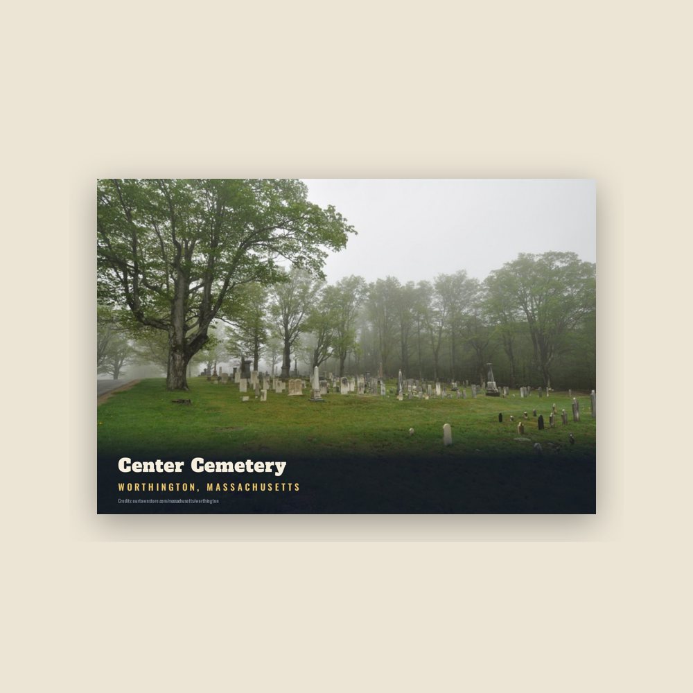 Worthington Center Cemetery Postcard