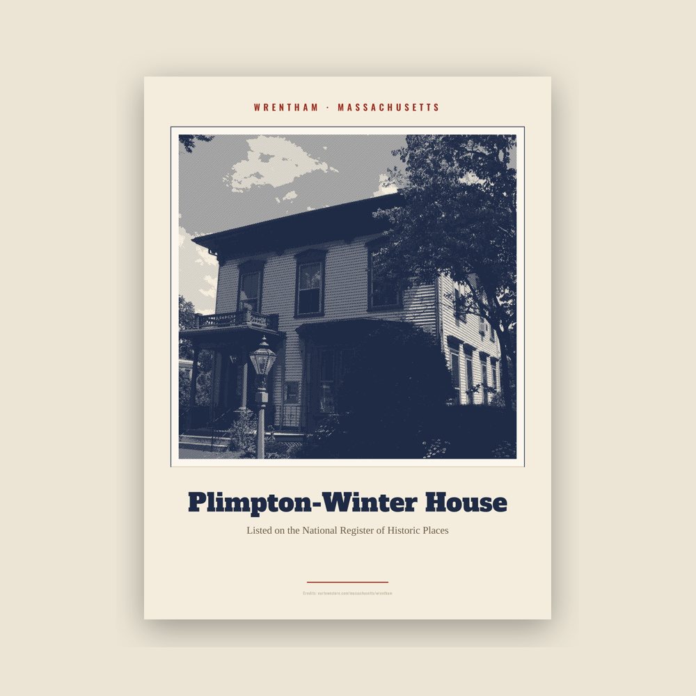 Wrentham Plimpton-Winter House Landmark Print