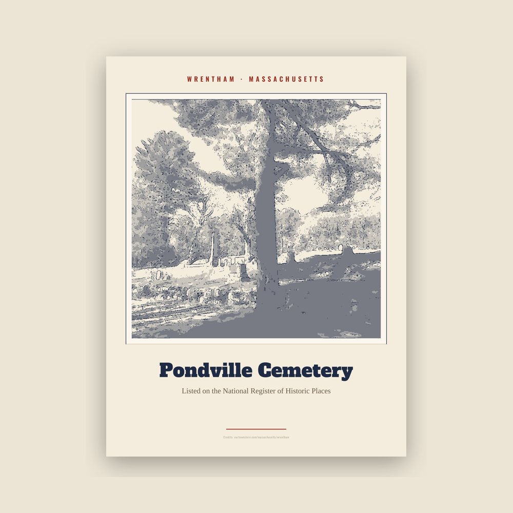 Wrentham Pondville Cemetery Landmark Print