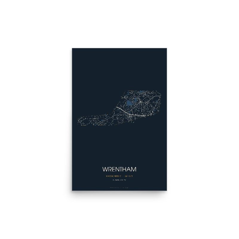 Wrentham Street Map Poster · Midnight