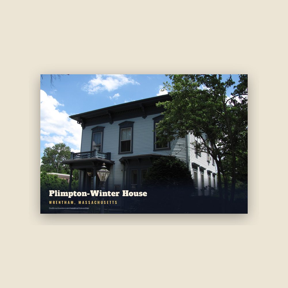 Wrentham Plimpton-Winter House Postcard