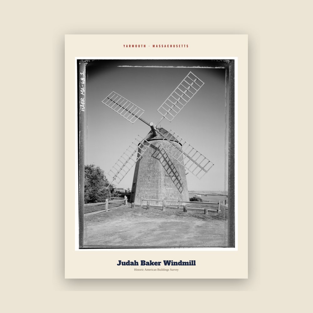 Yarmouth Judah Baker Windmill Archive Print